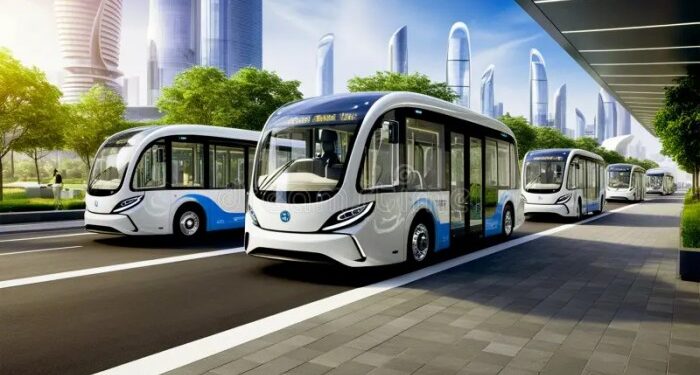 Futuristic Urban Electric Buses the Future of Public Transportation ...